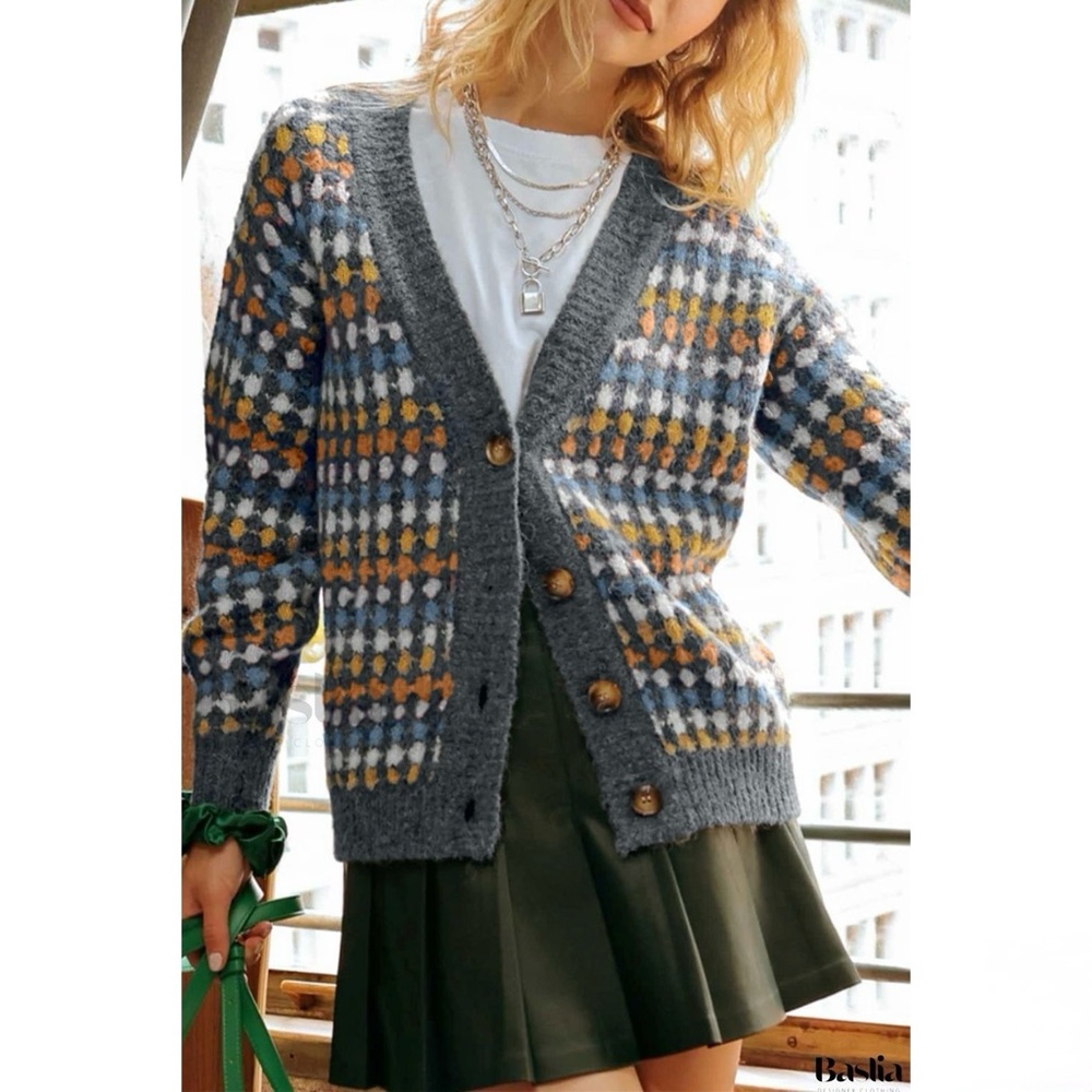 V-NECK CARDIGAN